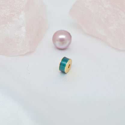 Brass Round Spacer Beads 6mm Colorful Enamel 10pcs 10