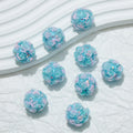 Embellished Flower Cluster Clay Beads 20mm Gradient Rose 10pcs 6