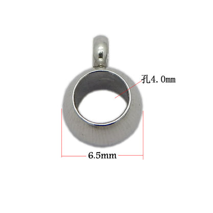 Stainless Steel Round Crimp Metal Beads 6.5-13mm Large Hole 20pcs 10