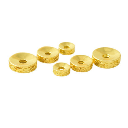 Brass Spacer Beads 6mm 8mm 10mm Auspicious Cloud Pattern 25pcs 3
