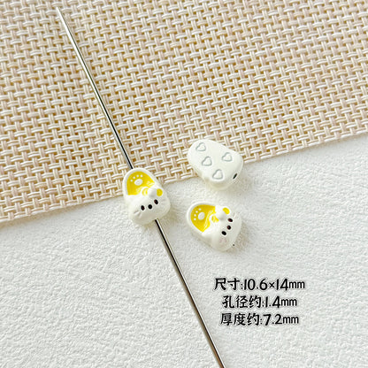 Kite Slippers Metal Beads 14mm Colorful Glossy Painted 10pcs 6