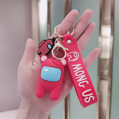 PVC Among Us Character Cartoon Keychain with Wrist Strap 12