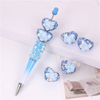 Rhinestone Heart Clay Beads 23mm Peach Blossoming Rose 10pcs 4