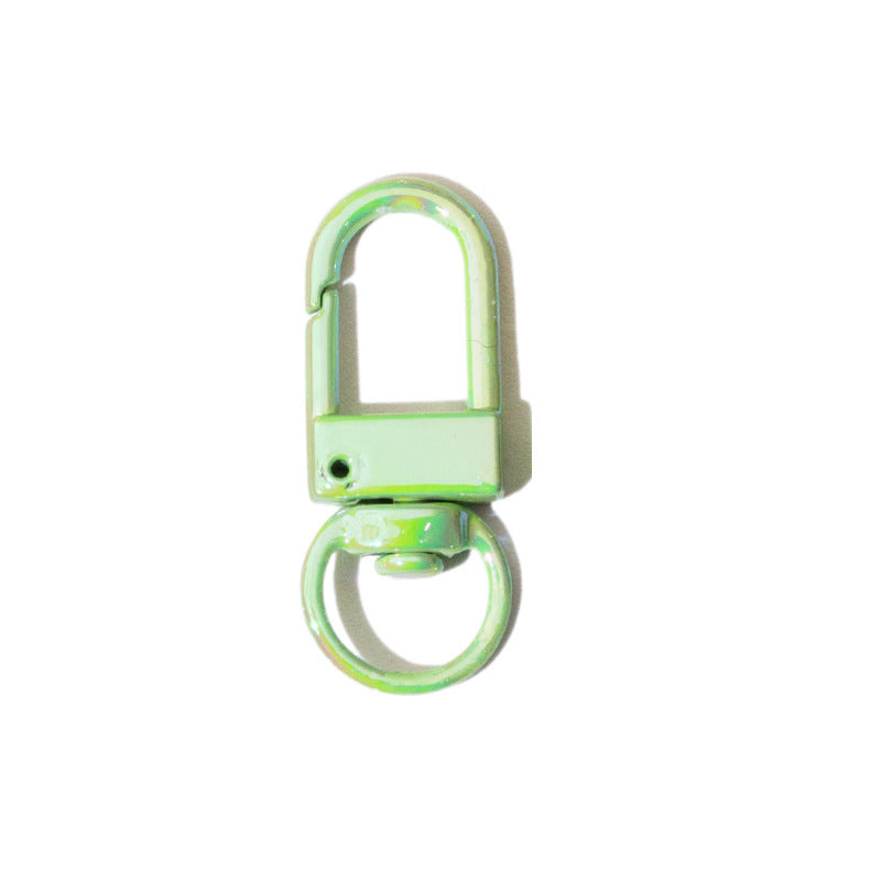 Colorful Zinc Alloy Keychain Clasps 32mm Plating 10pcs 15