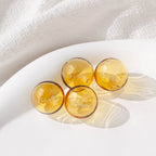 Clear Blown Glass Beads 12-18mm Multi Color Smooth Round 4pcs 6