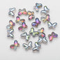 Butterfly Plated Transparent Glass Beads 10x14mm 20pcs 16