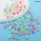 Transparent Flower Acrylic Beads Candy Color Mixed Shapes 100pcs 10