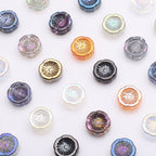 Electroplated Hawaiian Flower Glass Beads 14mm Transparent 20pcs 4