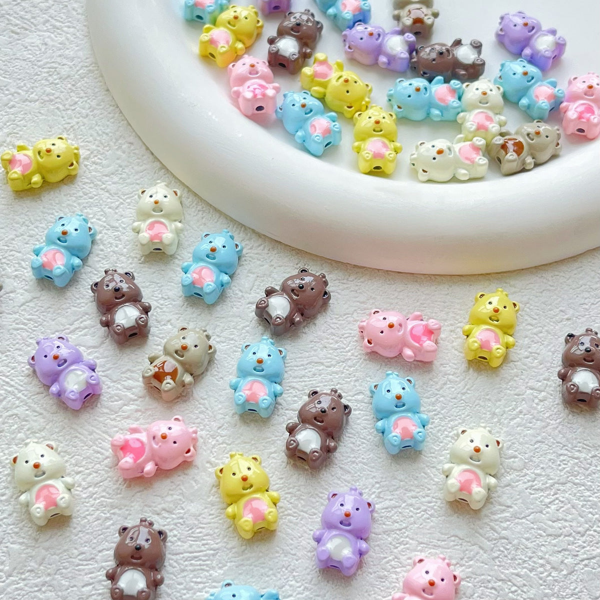 3D Loopy Metal Beads 16mm Baking Painted Glossy 10pcs 3