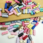 Girl Character Plate Metal Beads 12mm Baking Painted 20pcs 5