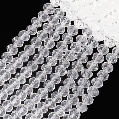 Transparent Faceted Glass Beads 10mm Colorful Mixed 136pcs 6