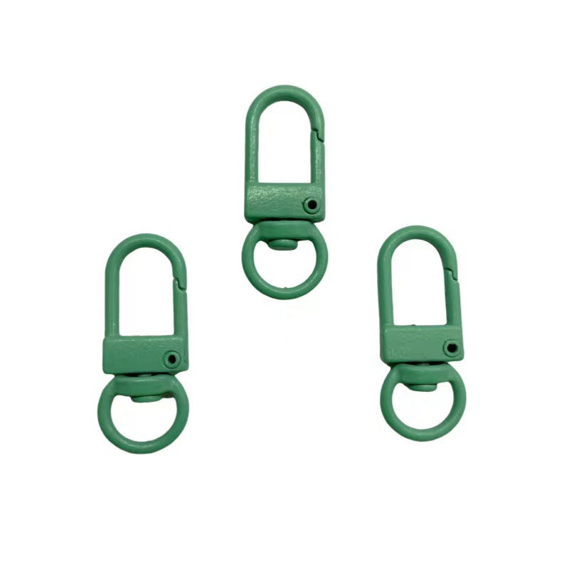 Colorful Zinc Alloy Keychain Hooks 33mm Baking Painted 50pcs 10