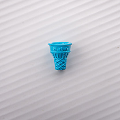 Painted Cone Acrylic Beads 20mm Solid Creamy Colors 5pcs 11