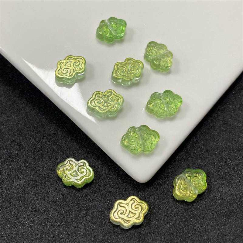 Czech Glass Beads Auspicious Clouds 9 13mm Pastel Translucent 100pcs 8