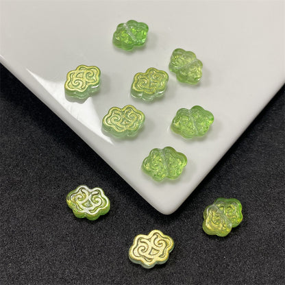 Czech Glass Beads Auspicious Clouds 9 13mm Pastel Translucent 100pcs 8