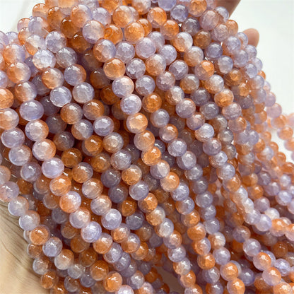 Crackle Round Glass Beads 8mm Dual Color Soft Pastel 200pcs 9