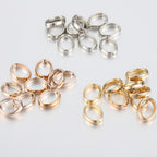 Oval CCB Plastic Bead Frame 12mm x 15mm Metallic Mix 100pcs 5