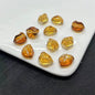 Transparent Dumpling Glass Beads 10x12mm Amber Pink Glow 100pcs 5