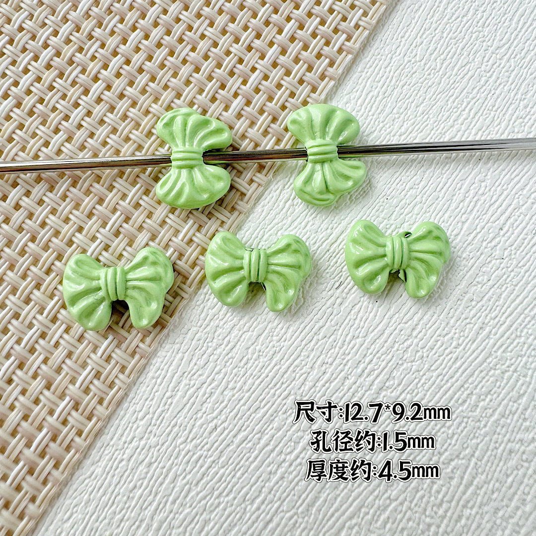 Round Bow Metal Beads 16mm 12mm Baking Painted 20pcs 16