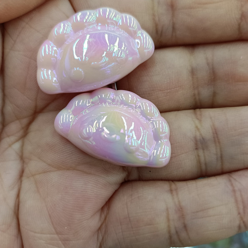 Glow Plated Dumpling Acrylic Beads 18-29mm Mixed Colors 100pcs 2