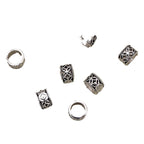 Alloy Hollow Coin Patterned Spacer Beads 8*5mm Antique Silver 100pcs 5