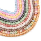 Crackle Square Glass Beads 6mm Multicolor Mixed 59pcs 4