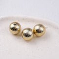 Plating Matte Wrinkle Round Acrylic Beads 10-16mm Metallic 50pcs 5