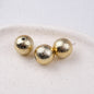 Plating Matte Wrinkle Round Acrylic Beads 10-16mm Metallic 50pcs 5