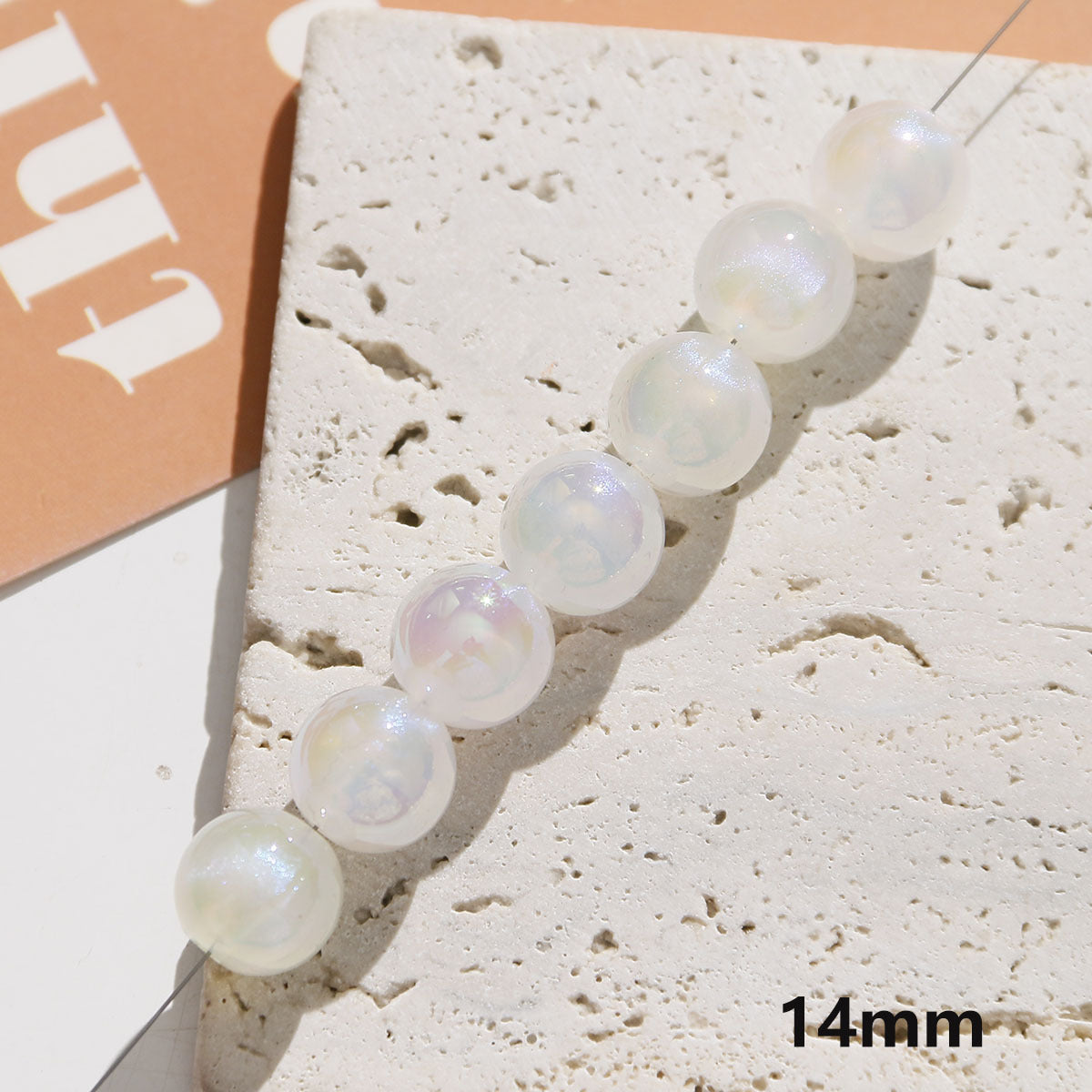 Pearl Acrylic Beads 8-16mm Mermaid Imitation Shimmer 10pcs 9