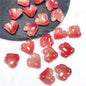 Czech Glass Peony Glass Beads 19mm Translucent Crimson 50pcs 10