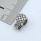 Pineapple Metal Beads 11mm Silver Tone Large Hole 100pcs 3