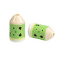 Painted Smiling Face Pencil Head Acrylic Beads 12x20mm Colorful 10pcs 10
