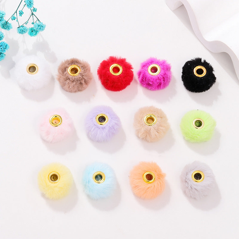 Fabric Fuzzy Abacus Spacer Beads 20mm Large Hole 50pcs 2
