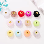 Fabric Fuzzy Abacus Spacer Beads 20mm Large Hole 50pcs 2