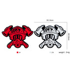 Silicone Focal Beads Firefighter Helmets With Crossed Axes 20pcs 2
