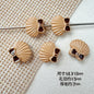Shell and Mermaid Tail Metal Beads 14mm Glossy Pastel Painted Alloy 10pcs 13