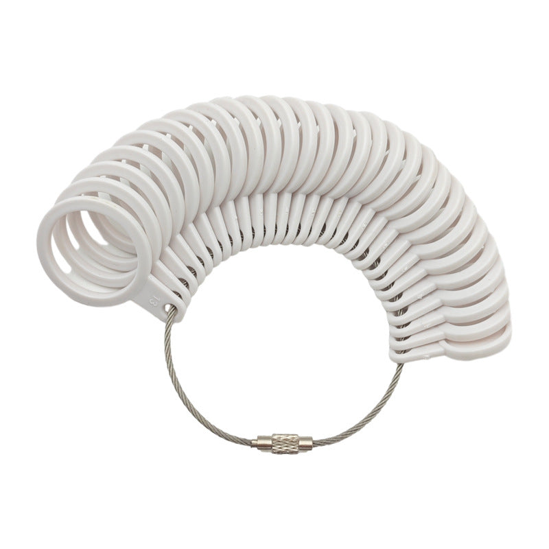 US Ring Sizer Measuring Tool Plastic Metal Fan Shaped 10cm 1pc 8