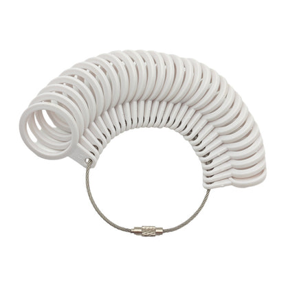 US Ring Sizer Measuring Tool Plastic Metal Fan Shaped 10cm 1pc 8