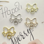 Alloy Swivel Buckle Keychain Clasps Bow Shape Heart Detail 10pcs