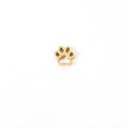 Stainless Steel Hollow Puppy Paw Metal Beads 10mm Color Retaining 10pcs 5