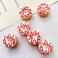 Lampwork Glass Beads Donut 15mm Hand Painted Glossy Finish 10pcs 6