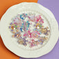 Glitter Crown Lollipop Resin Beads 26mm Transparent Pastel Colors 10pcs 11