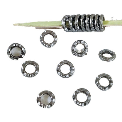 Alloy Irregular Ring Spacer Beads 6mm 8mm 10mm Tibetan Style 100pcs 5