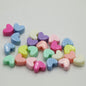 Macaron Colored Heart Acrylic Beads 12mm Large Hole Pastel 100pcs 6