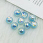 Iridescent Foil Filled Resin Beads 8-16mm Glossy Multicolor 40pcs 12