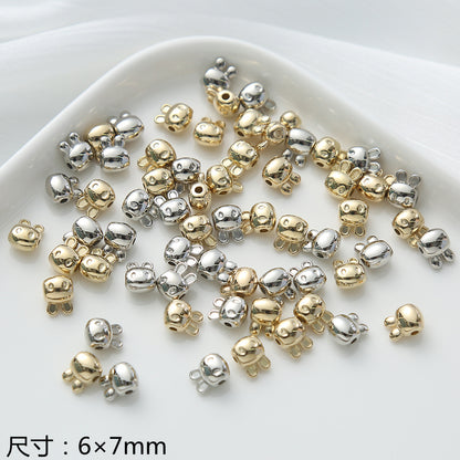Acrylic Metallic Spacer Beads Gold and Silver 50pcs 9