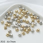 Acrylic Metallic Spacer Beads Gold and Silver 50pcs 9