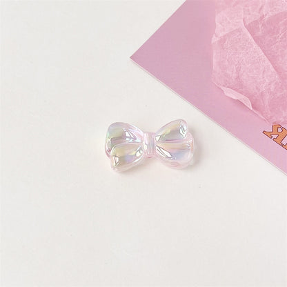 High Transparency Bow Acrylic Beads 16mm 29mm Pastel Rainbow 100pcs 9
