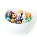 Pearl Round Glass Beads 10mm Imitation Lustrous Colors 20pcs 5