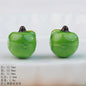 Hand Painted Apple Ceramic Beads 12mm Glossy Finish 10pcs 7
